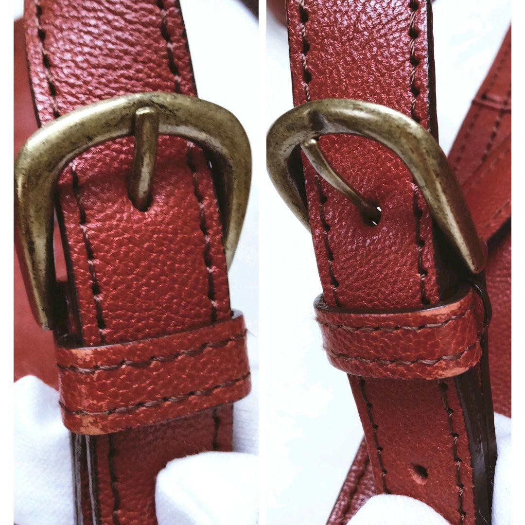 美品✨️ ダコタ オーリオ2 2WAY リュック ターンロック レザー 本革 赤