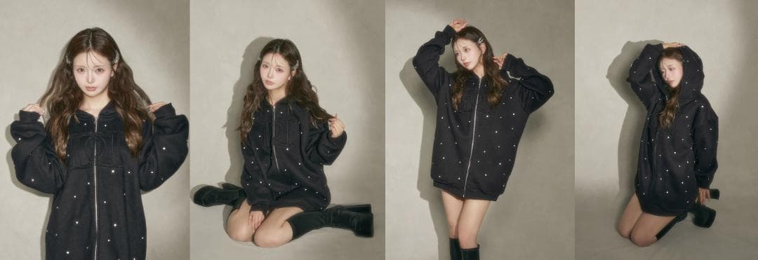 ダーリッチ darich DDロゴビジュージップパーカー グレー GRY