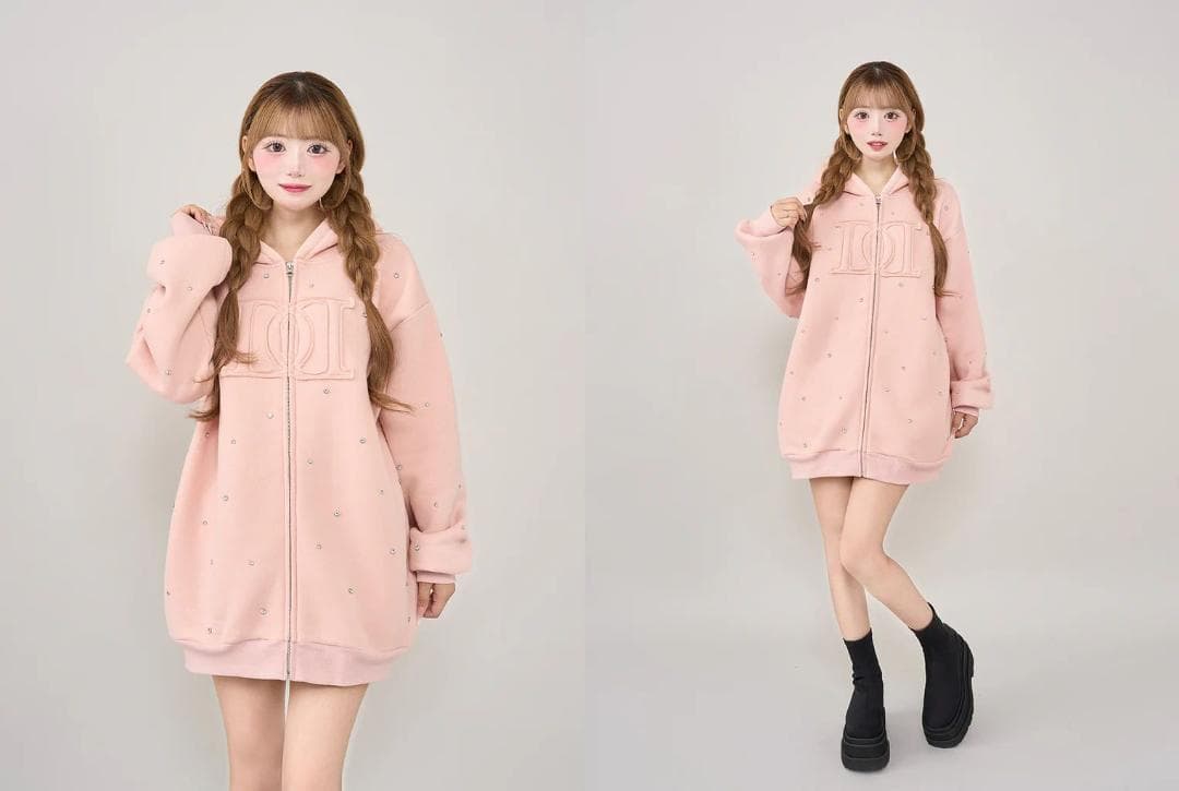 ダーリッチ darich DDロゴビジュージップパーカー グレー GRY