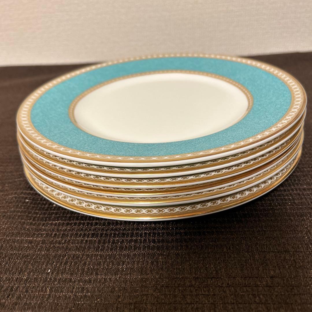 ウェッジウッド　ユーランダー　パウダーターコイズ　ディナープレート　22.5cm