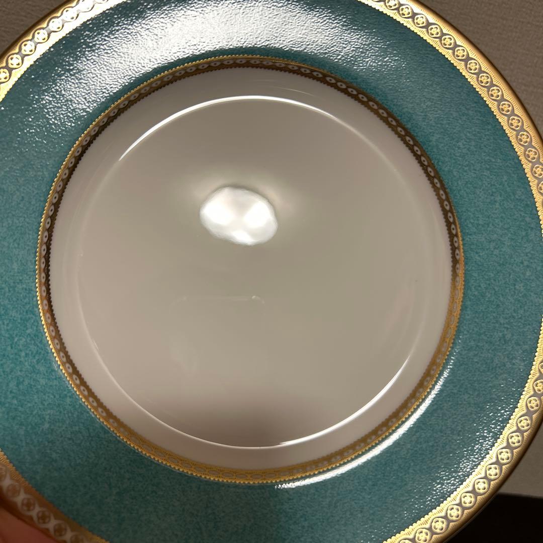 ウェッジウッド　ユーランダー　パウダーターコイズ　ディナープレート　22.5cm