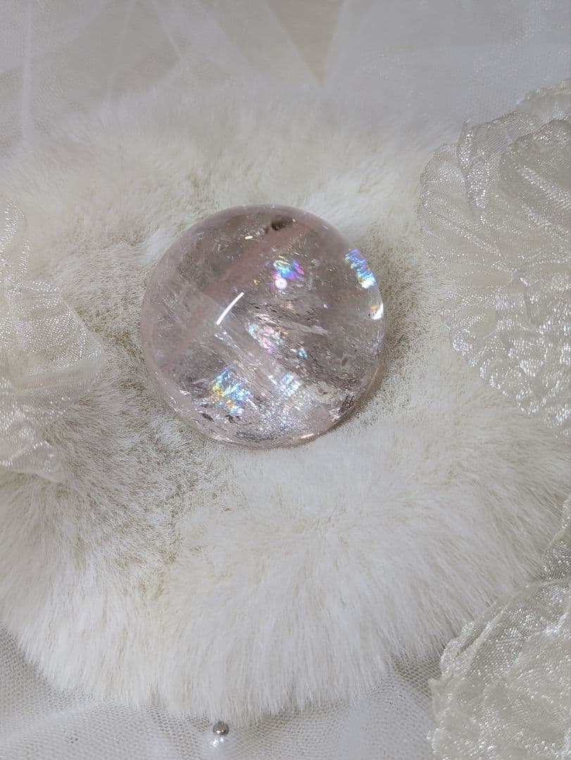 高品質 ♡ピンクアゼツライト（通称） ピンククリアクォーツ スフィア