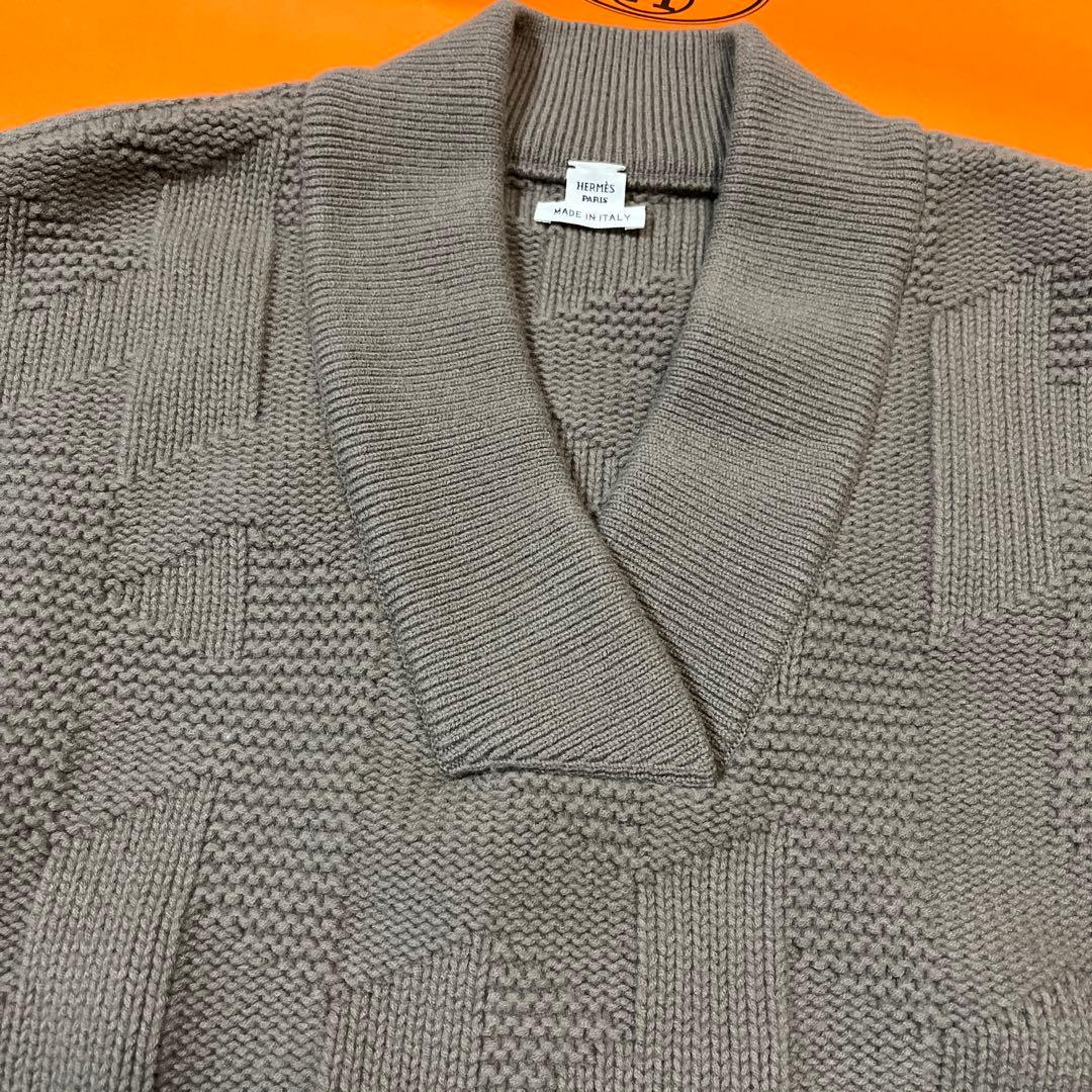 HERMES 2023AW/ニットポンチョ《H》モチーフ