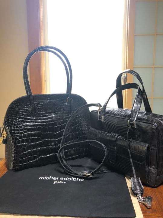 名門 ミッシェルアドルフ Michel Adolphe 最高級クロコダイルバッグ
