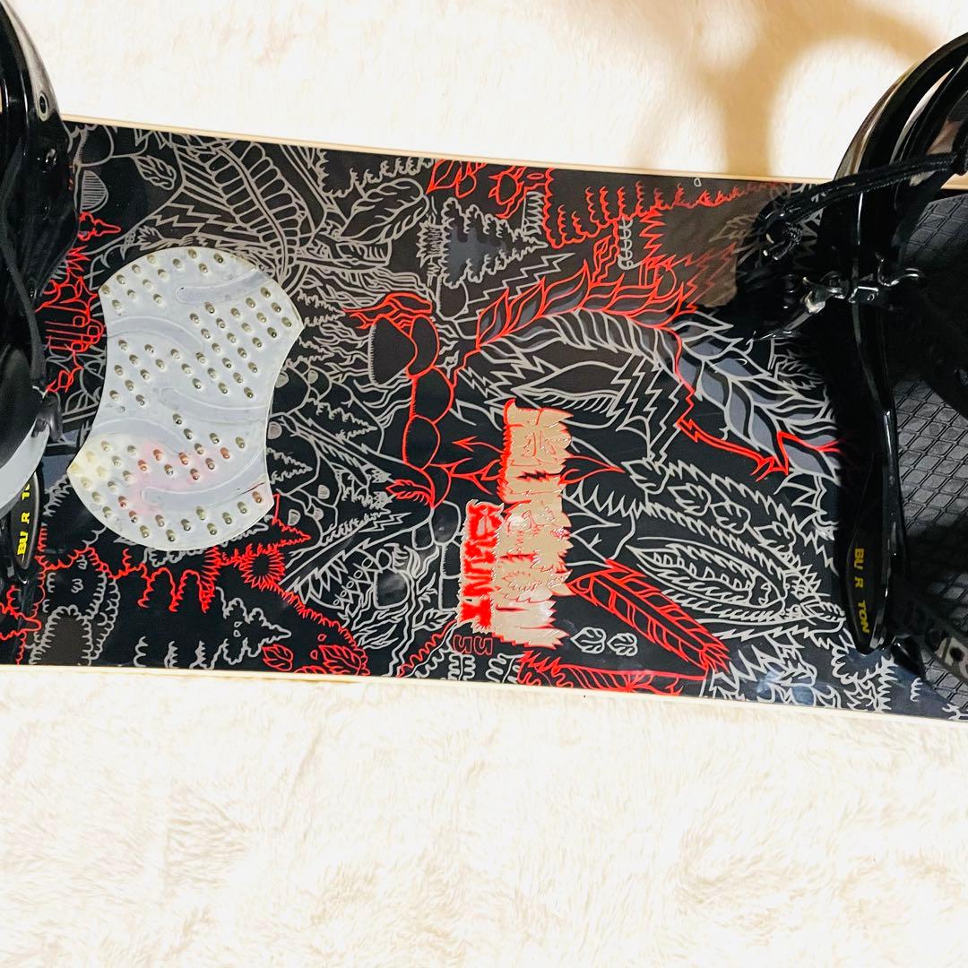 BURTON スノーボード、ビィンディングセット 155cm×M ストラップ付き