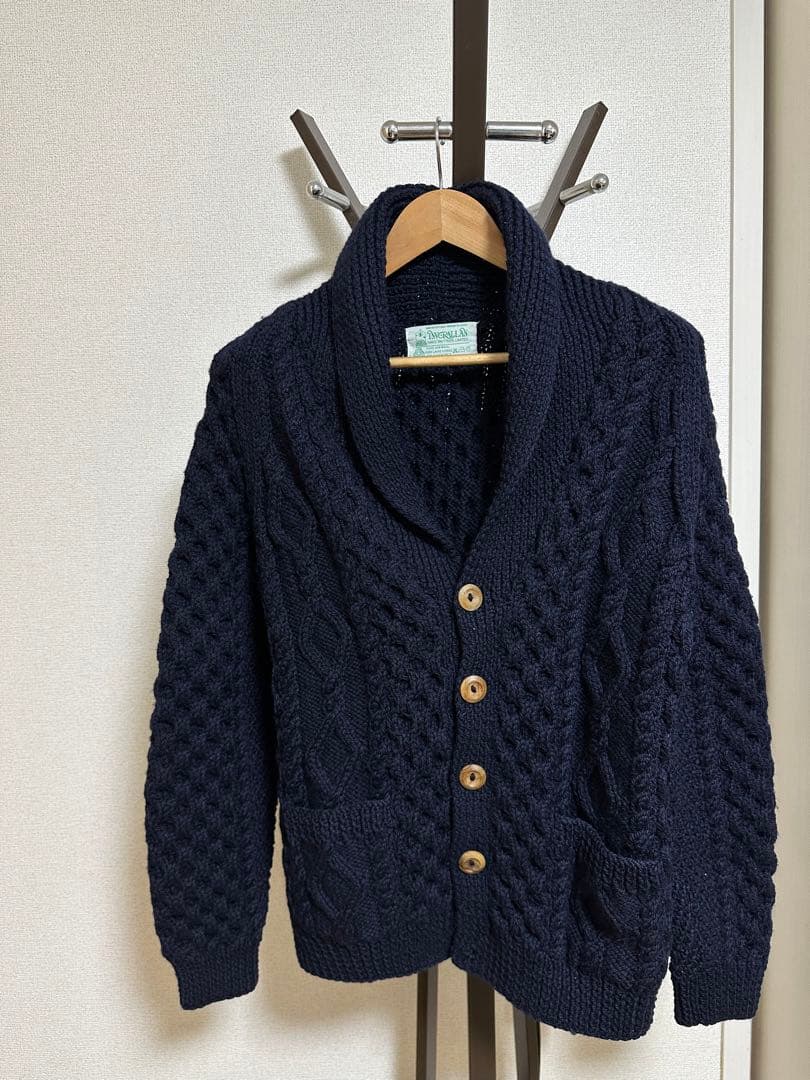 【INVERALLAN】インバーアラン ショールカラーカーディガン