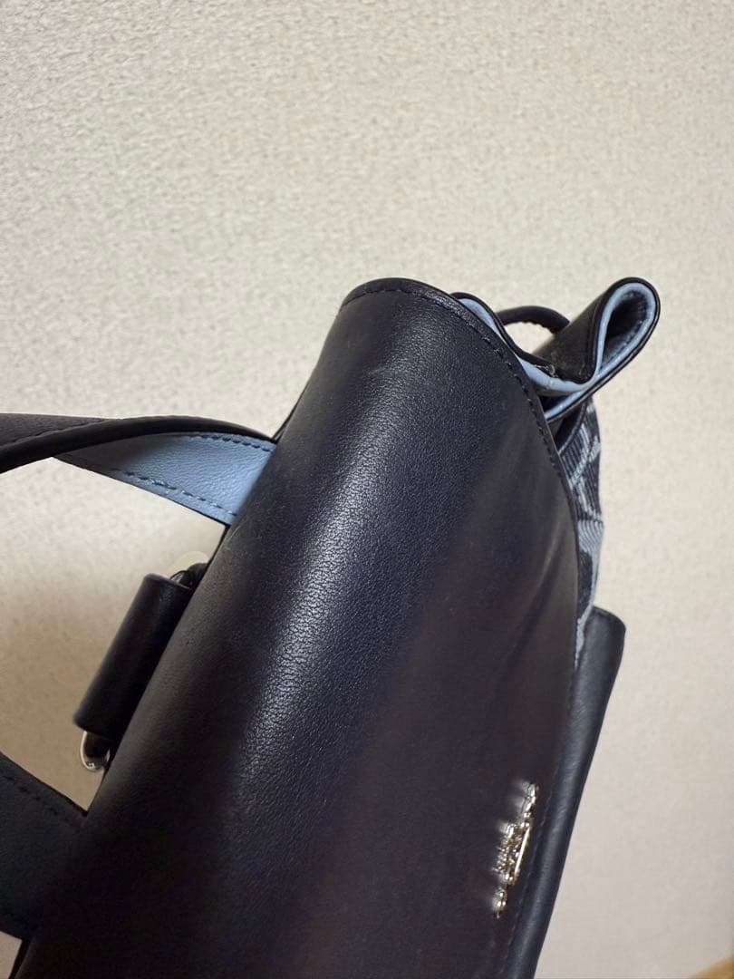 24時間以内発送　COACH デニムリュック ネイビー バックパック