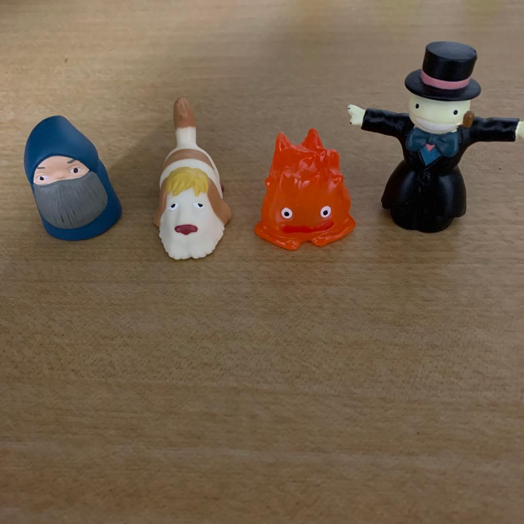 ジブリ ハウルの動く城 指人形 マルクル ヒン カカシ カルシファー