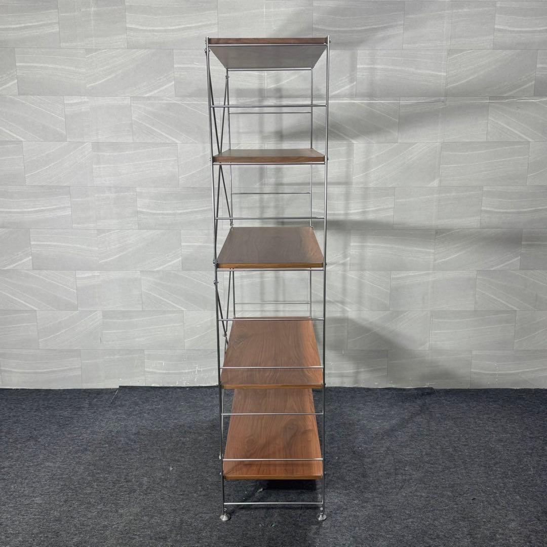 無印良品 ステンレスユニットシェルフ ウォールナット ワイド 大 d4153