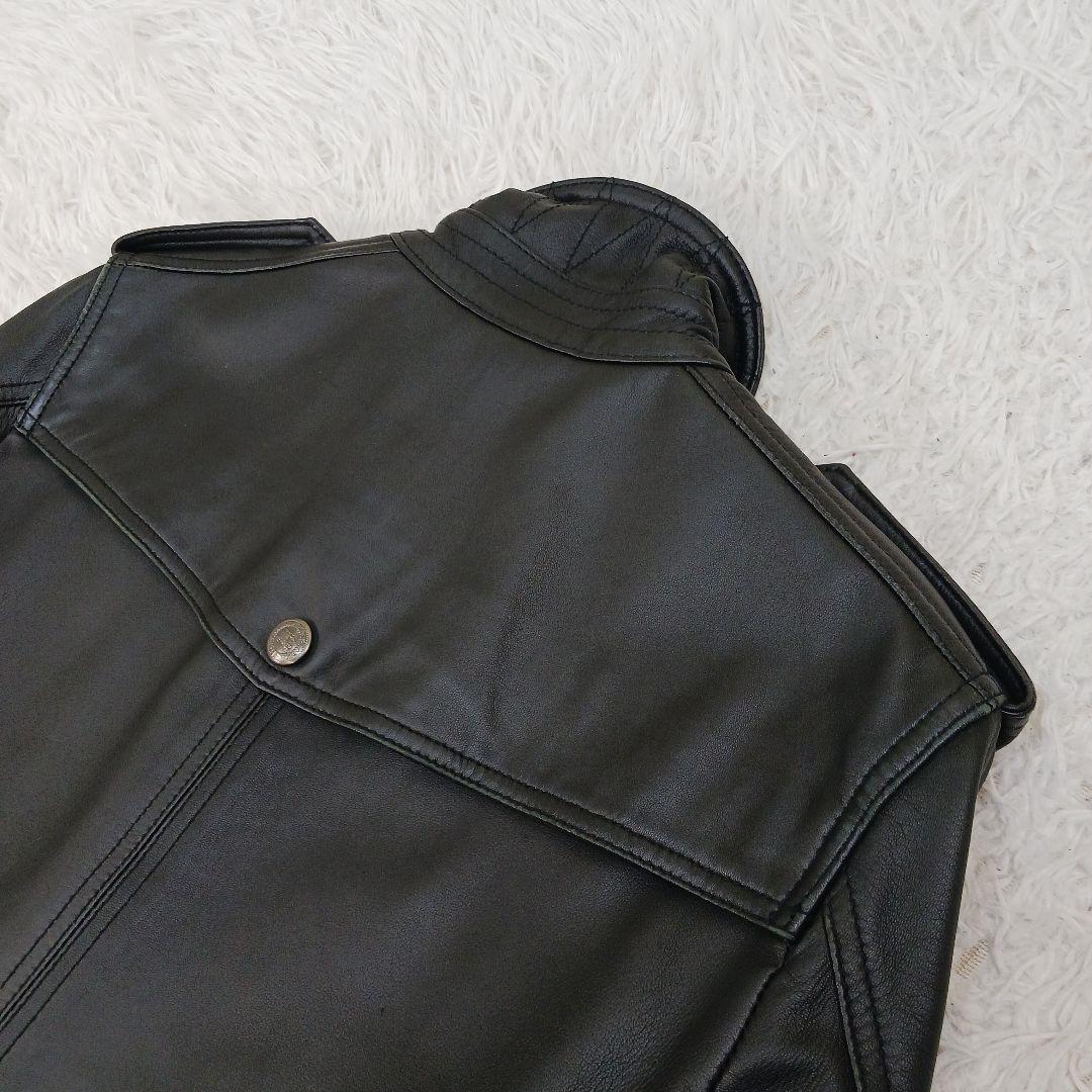 ✨極美品✨バーバリーブラックレーベル　ラムレザー　ライダース　ブラック　M