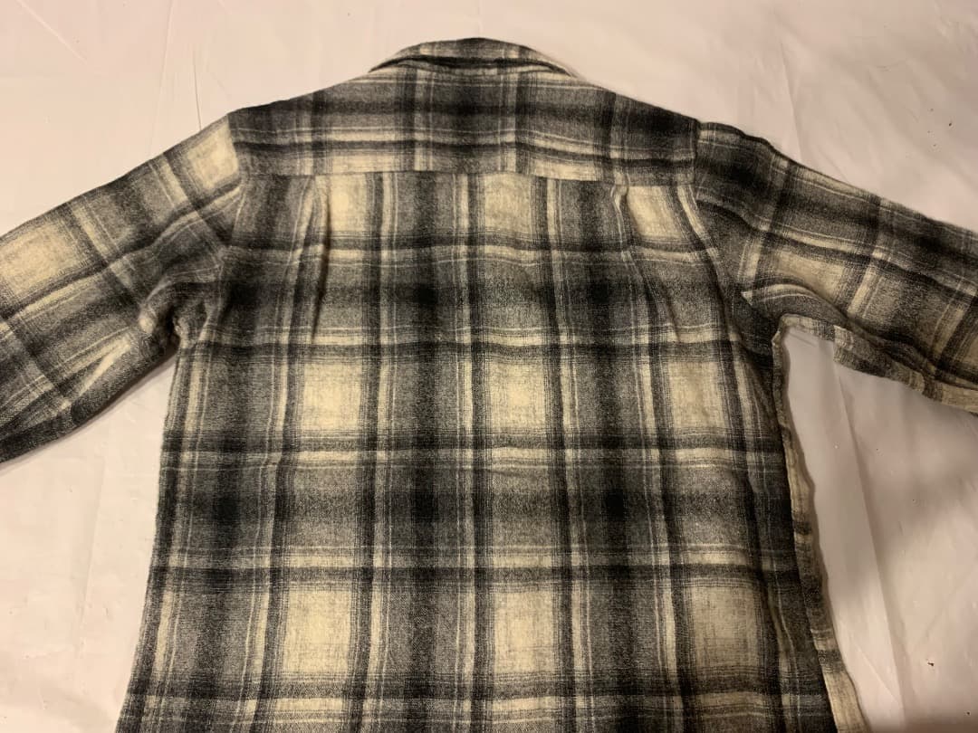 FJユウチューブ紹介同品］70s Cascade オンブレウールシャツ M 黒