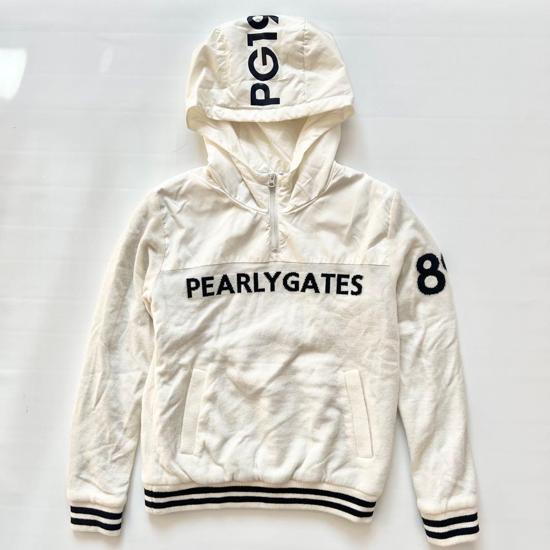 Pearly gates パーリーゲイツ　中綿入り　ダウン×ニット　パーカー　0