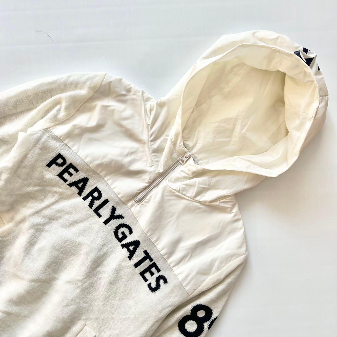 Pearly gates パーリーゲイツ　中綿入り　ダウン×ニット　パーカー　0