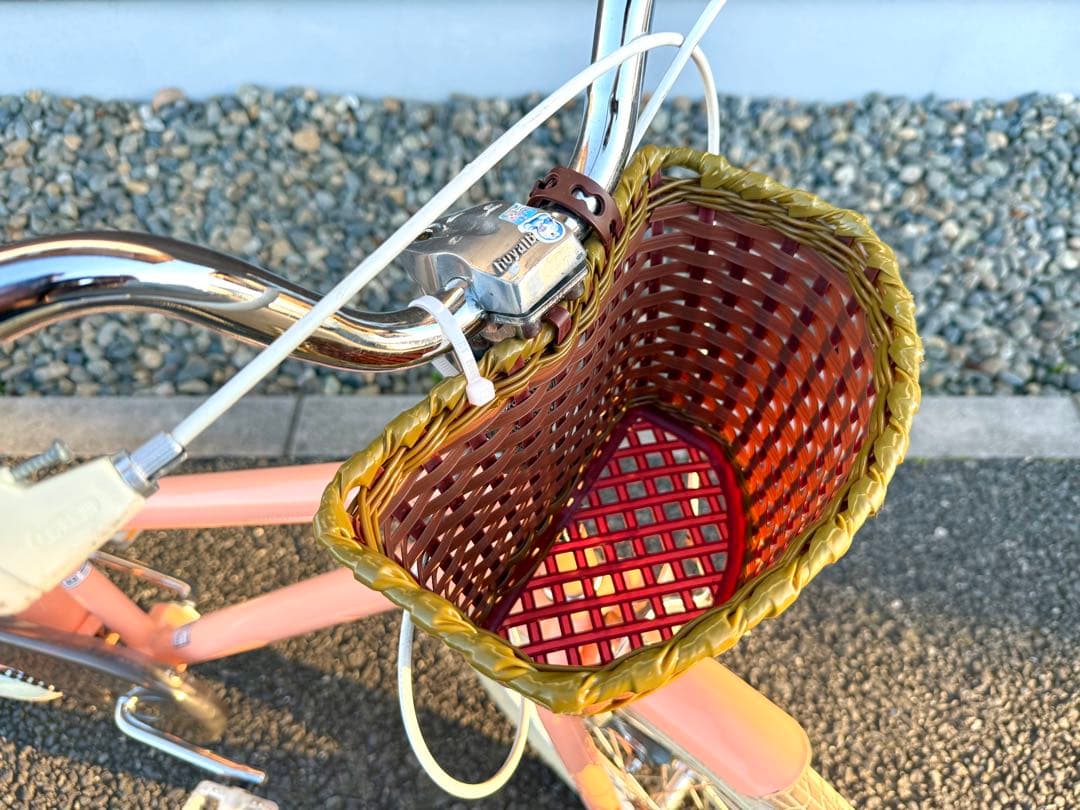 子供用 ナチュラルカラー 自転車 20インチ バスケット付き レトロデザイン