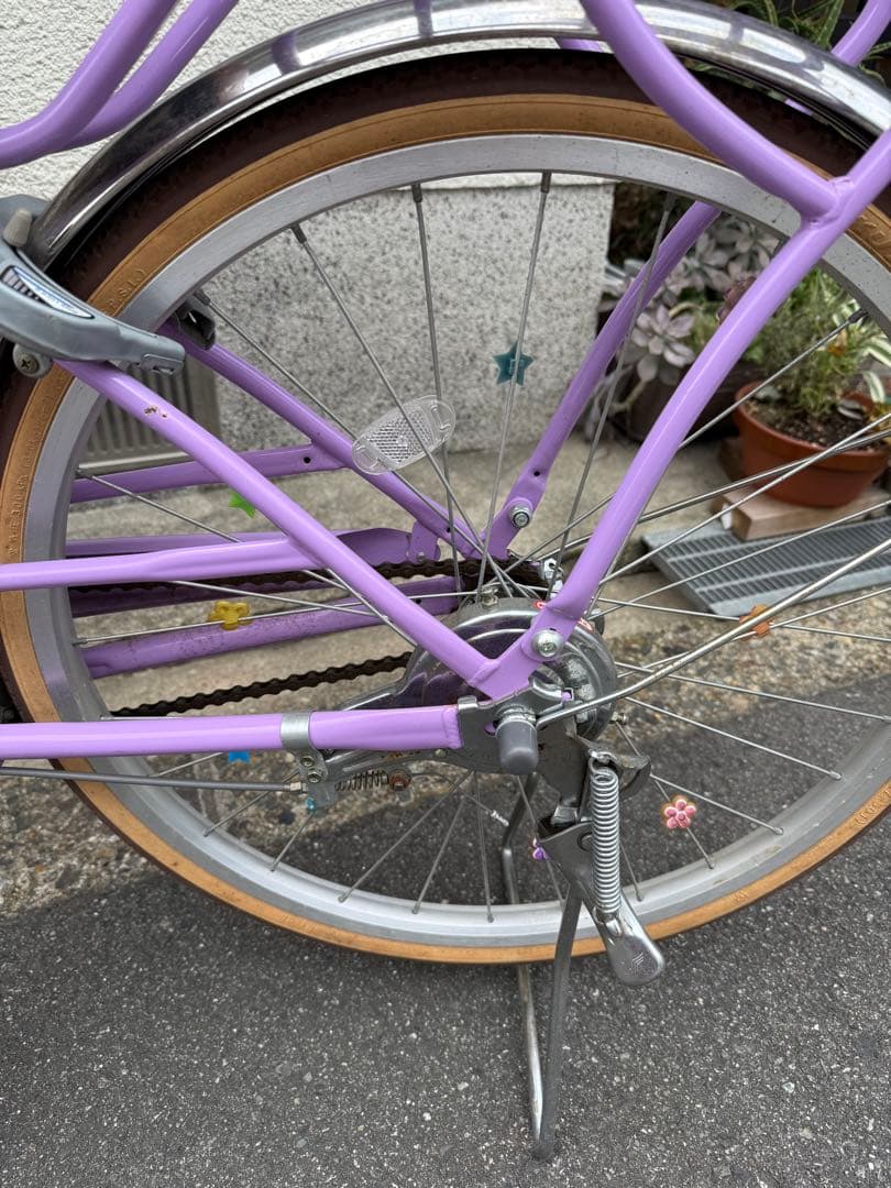 ラベンダーカラー 自転車キッズ　22cm