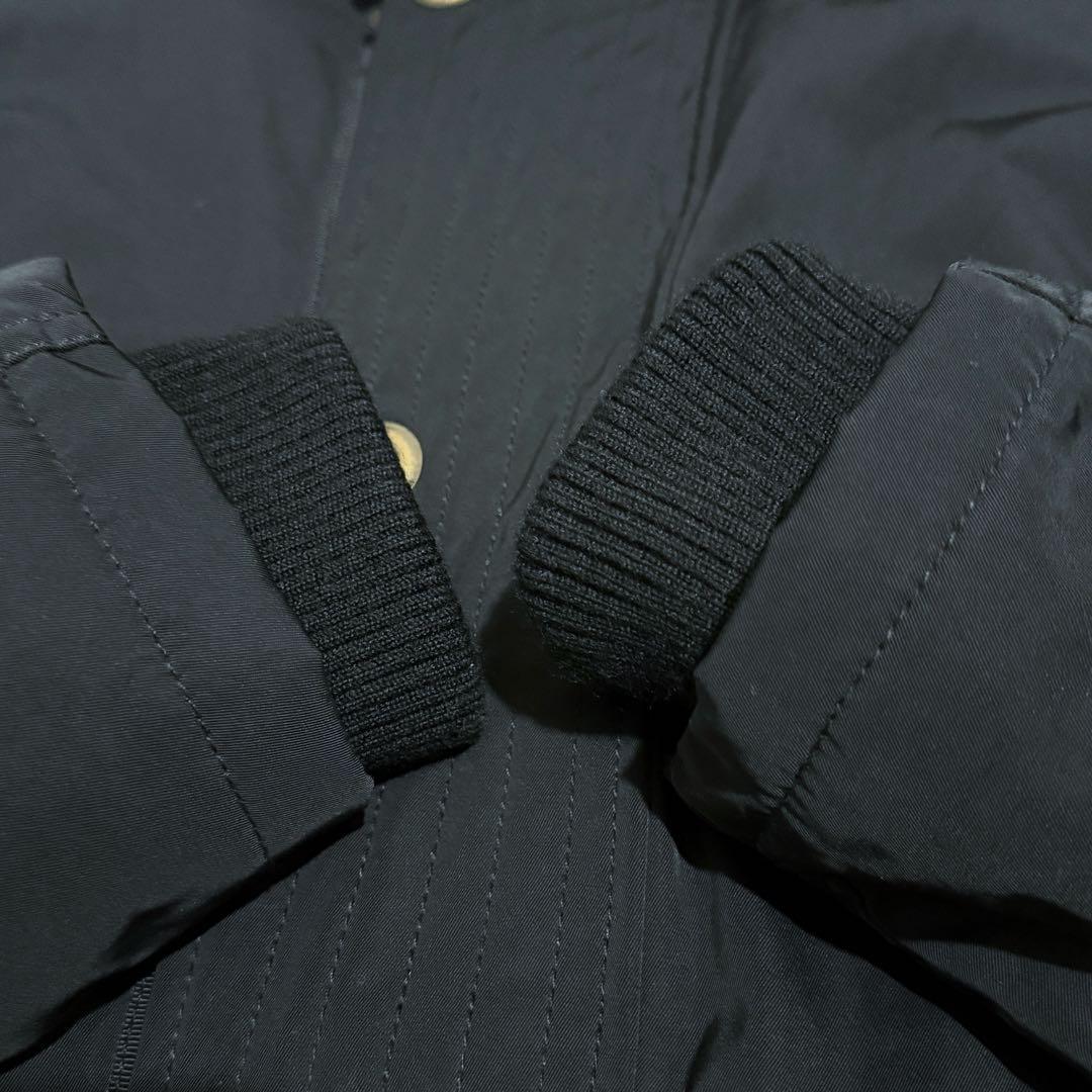 y2k 00s AVIREX モッズコート ボリュームファー 黒 平成ギャル