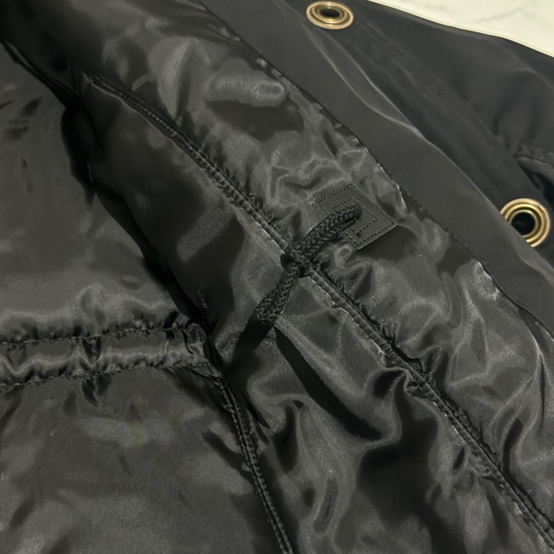 y2k 00s AVIREX モッズコート ボリュームファー 黒 平成ギャル