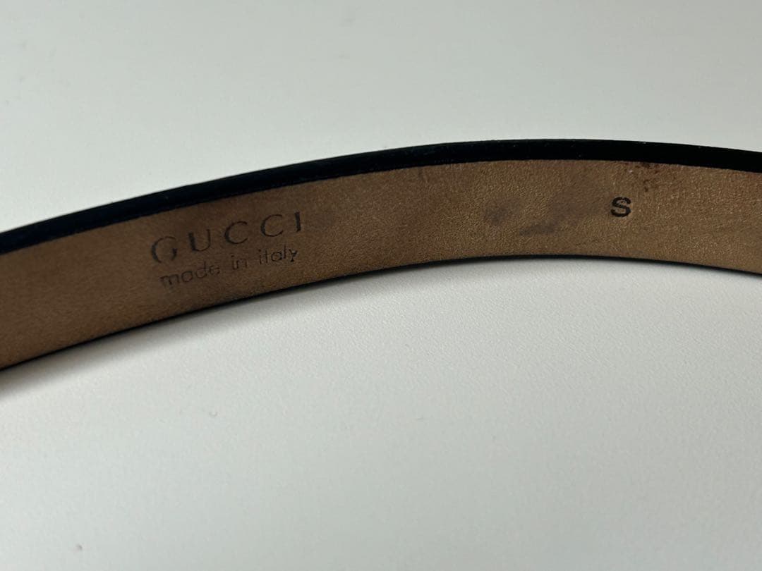 GUCCI グッチ ベルト ホースビット ブラック ゴールドバックル　Sサイズ