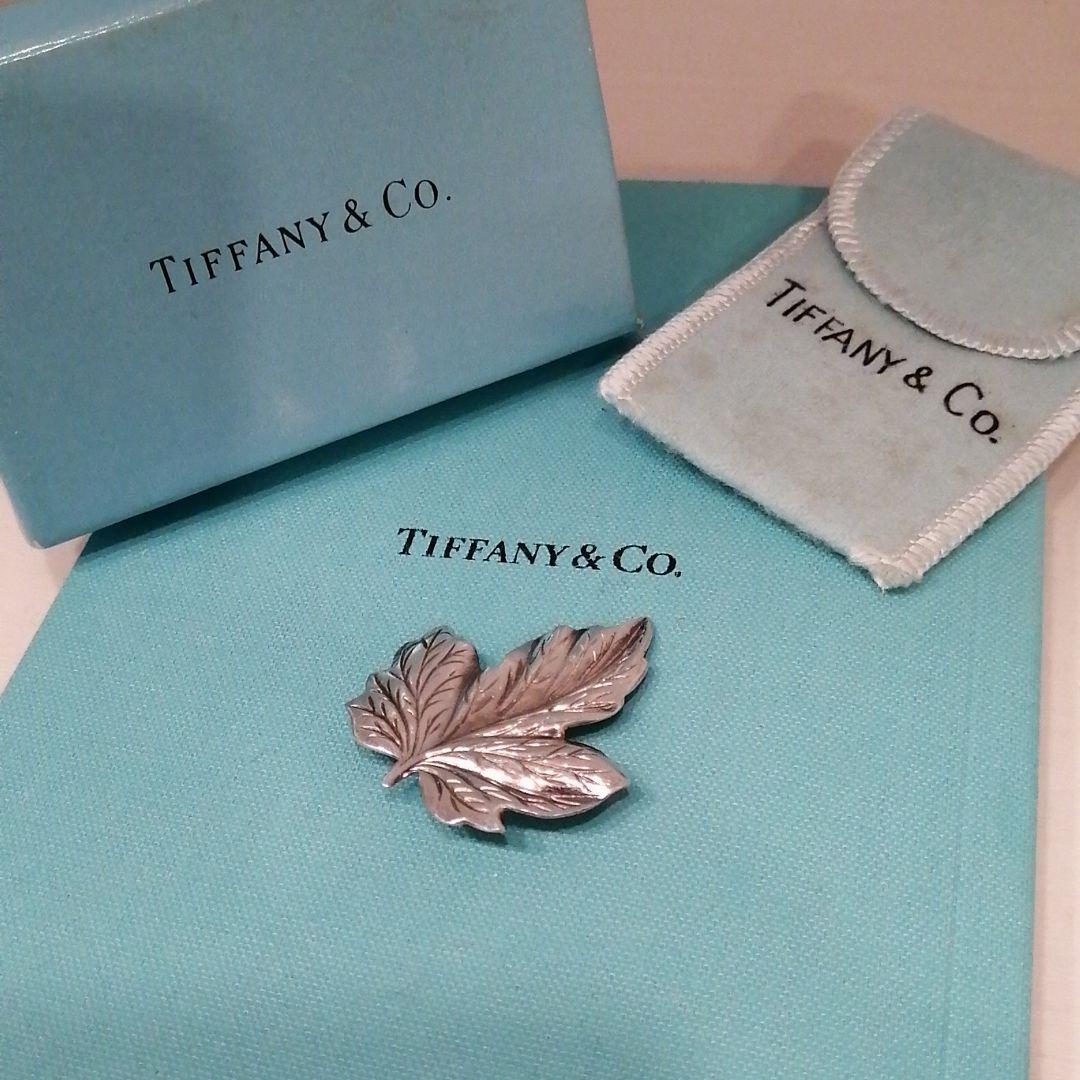 Tiffany&Co. ティファニー メープルリーフ ピンブローチ シルバー 楓