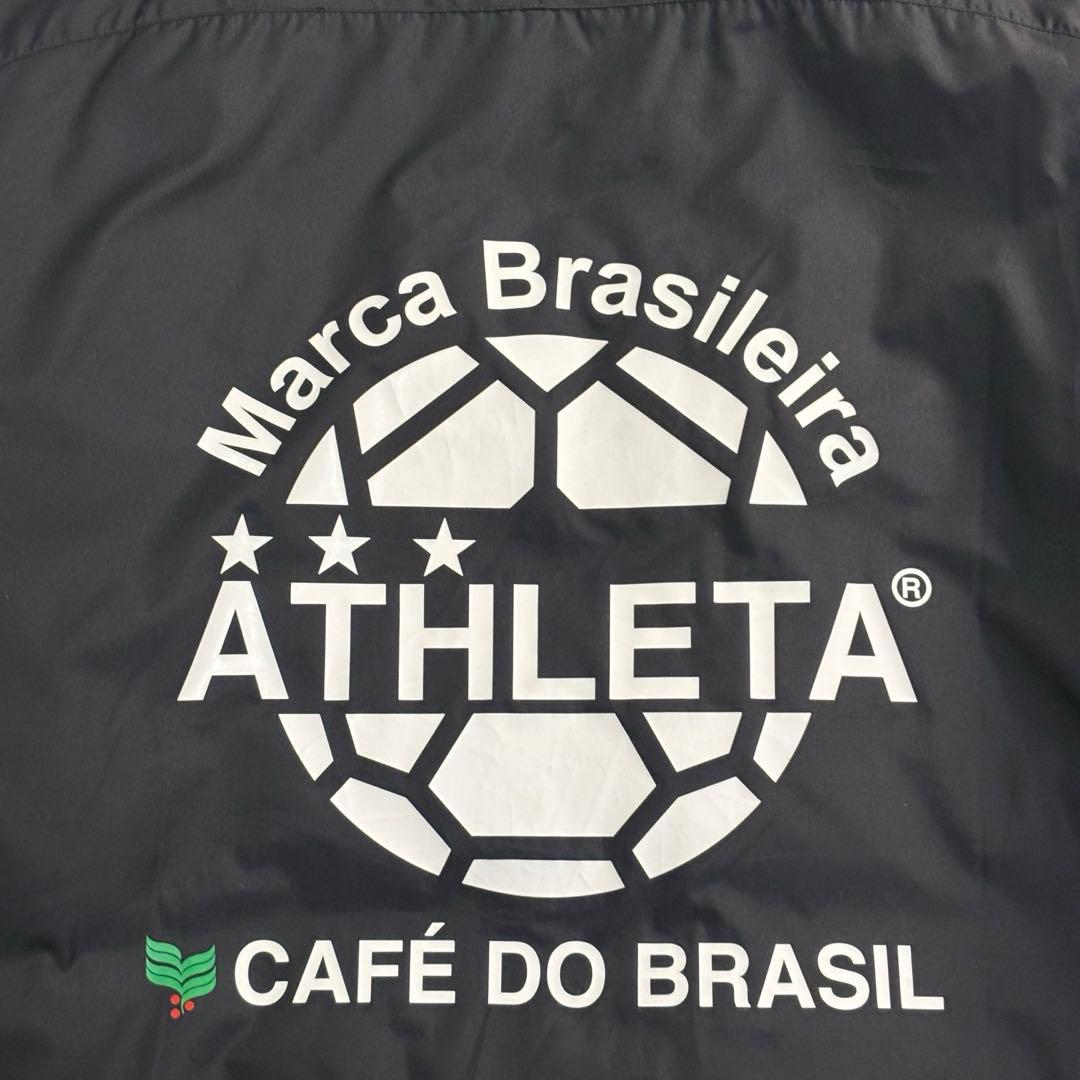 【美品】ATHLETA ベンチコート 中綿ロング サッカー 黒 L アスレタ