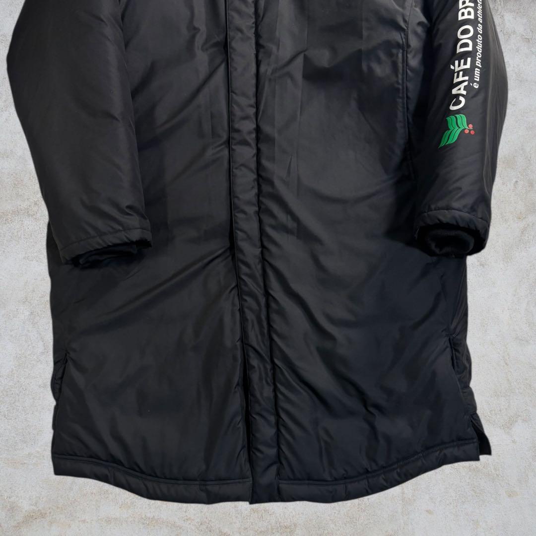 【美品】ATHLETA ベンチコート 中綿ロング サッカー 黒 L アスレタ