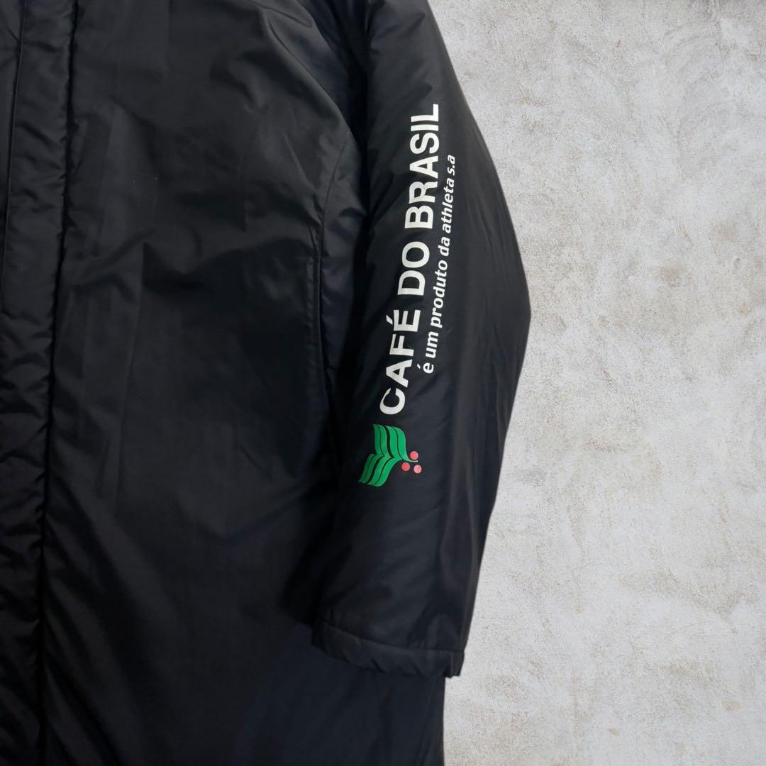 【美品】ATHLETA ベンチコート 中綿ロング サッカー 黒 L アスレタ