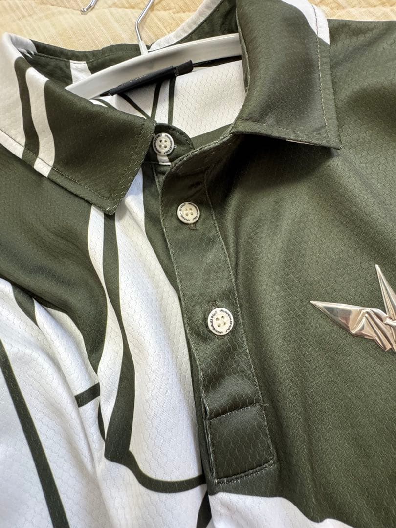 1PIU1UGUALE3 GOLF 折り鶴シャツ