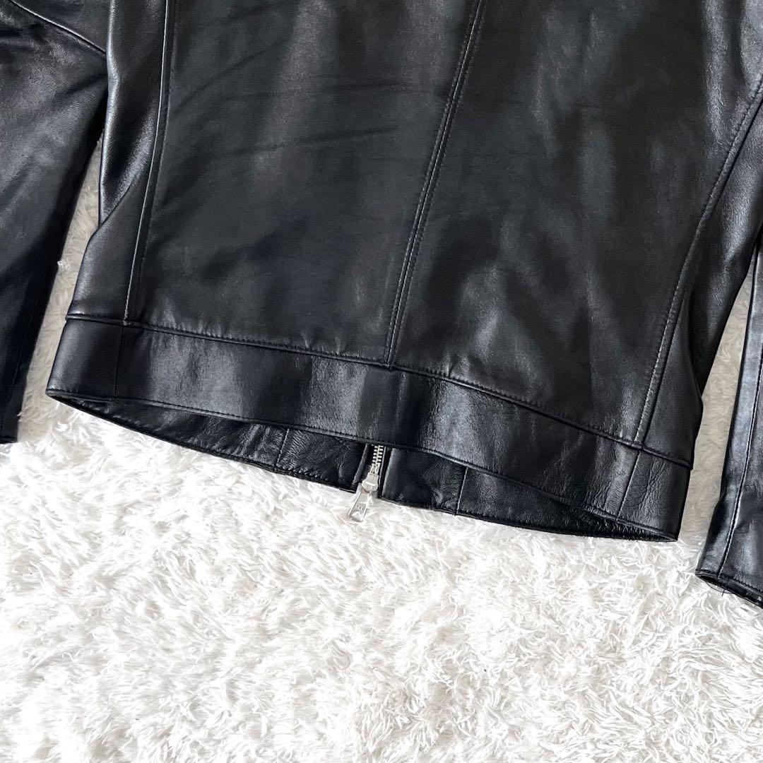 PURE GOLD ピュアゴールド レザージャケット シングル ラムレザー 2