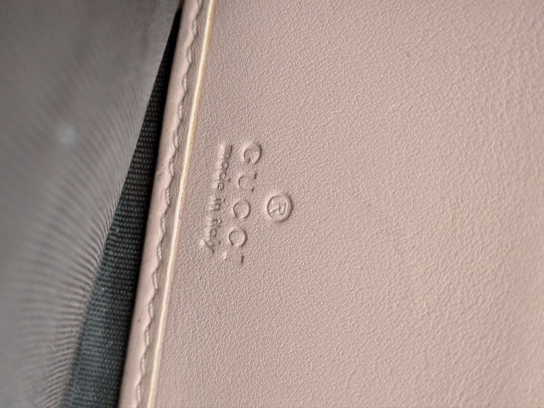 値下げ GGマーモント ゴースト 長財布 PVC ピンク