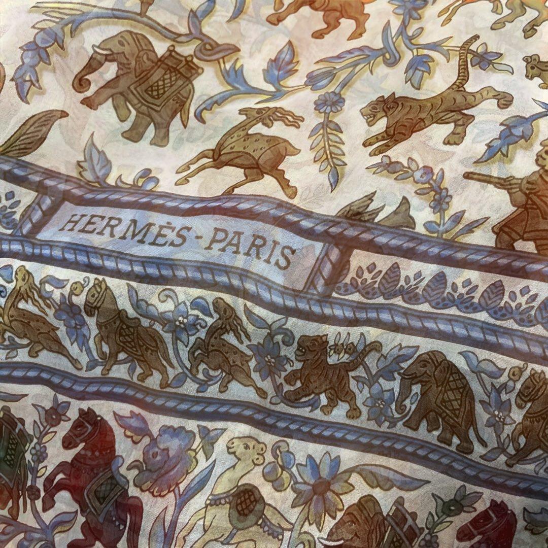 エルメス　シルクスカーフ　 約62センチ正方形　美品