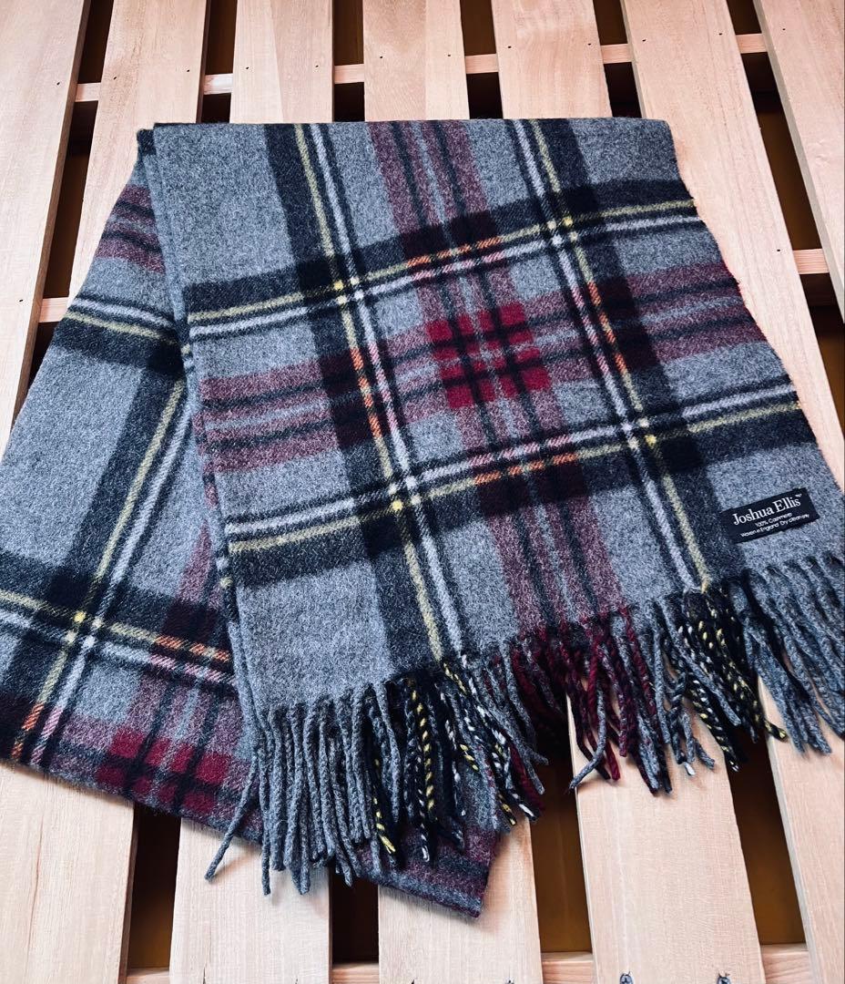 専用です。Joshua Ellis タータンチェック マフラー　カシミヤ100