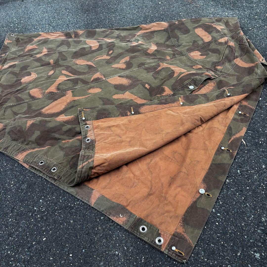 美品希少、入手困難！ハンガリー軍幕　ポンチョテント　2枚セット　ハリケーンカモ