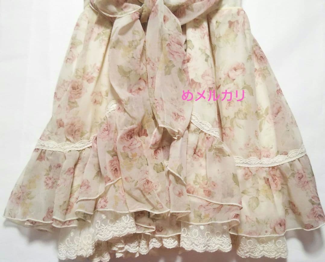 LIZ LISA リズリサ 花柄キャミソールワンピース シフォン リボン タグ付