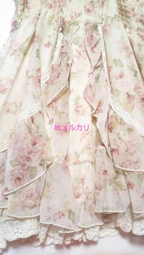 LIZ LISA リズリサ 花柄キャミソールワンピース シフォン リボン タグ付