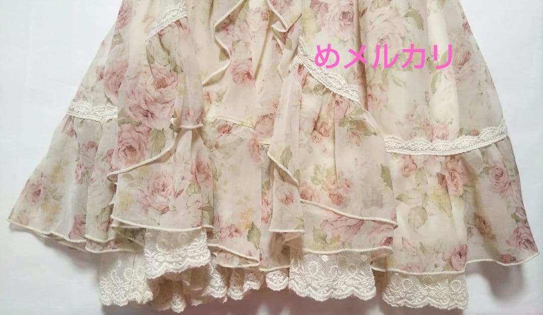 LIZ LISA リズリサ 花柄キャミソールワンピース シフォン リボン タグ付