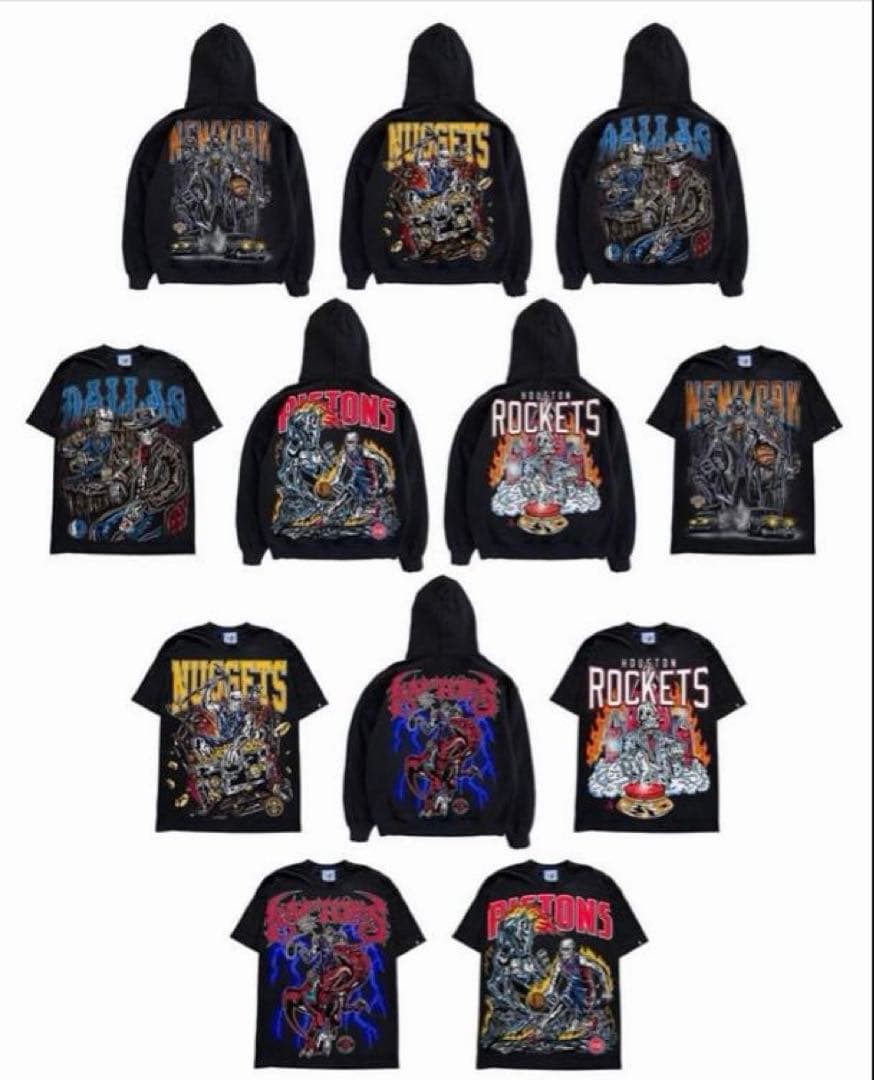 デトロイト✖️ピストンズ✖️ドクロ✖️スカル✖️NBA✖️ビッグサイズパーカー✖️USXXL