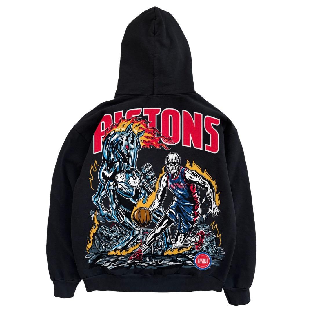 デトロイト✖️ピストンズ✖️ドクロ✖️スカル✖️NBA✖️ビッグサイズパーカー✖️USXXL
