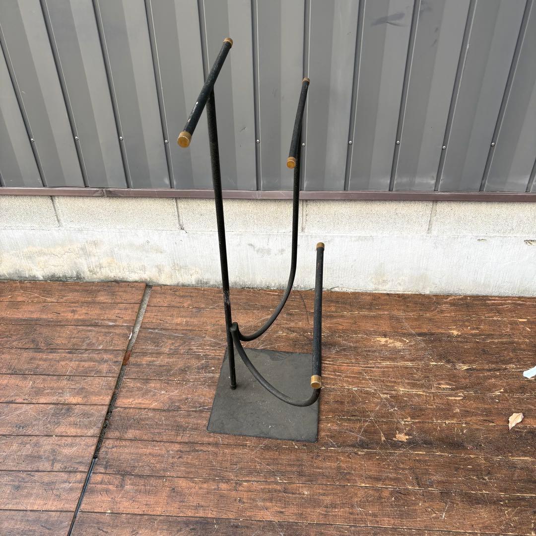 C1 ①北欧レトロ 店舗什器 アイアン ディスプレイスタンド 3段アーム 黒