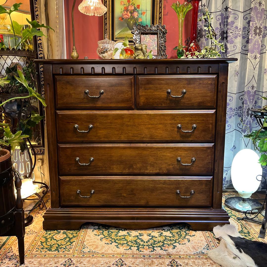 オールドアンティーク　ブリティッシュ　クラシカル　５DR ホールキャビネット