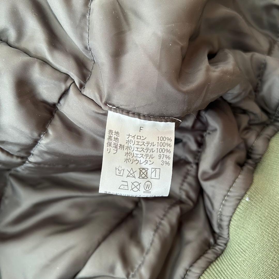 ドムドムハンバーガー MA1 フライトジャケット ミリタリージャケットFオリーブ