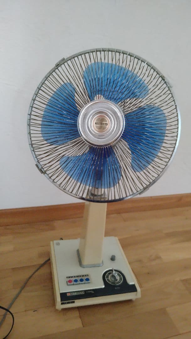 昭和レトロ 東芝扇風機 H-30AT 4枚羽根ブルー - メルカリ