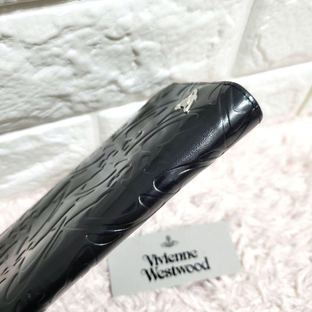 Vivienne Westwood 型押しエンボス ラウンドファスナー長財布美品