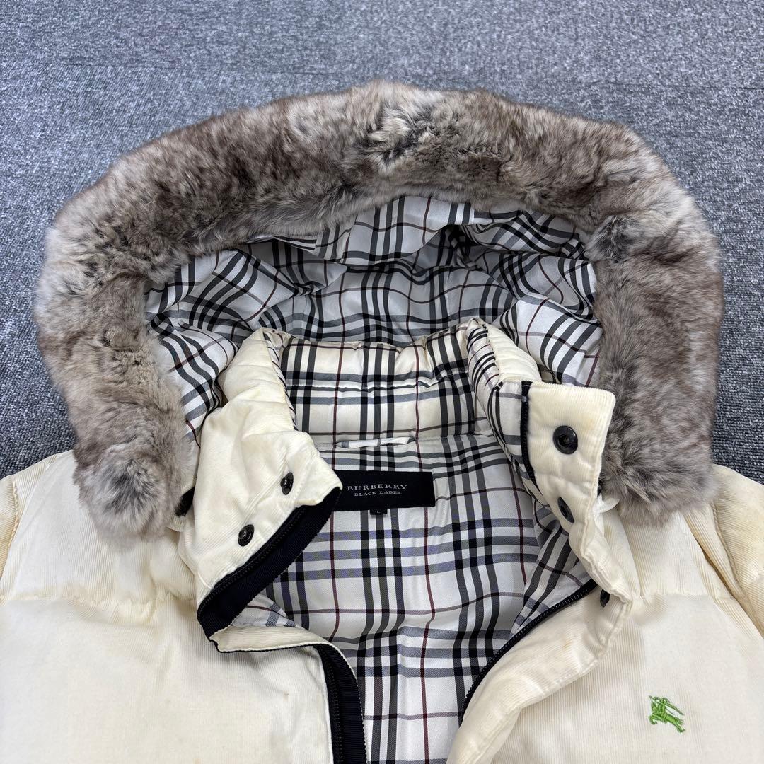 バーバリーブラックレーベル　ダウンジャケット　ファーフード