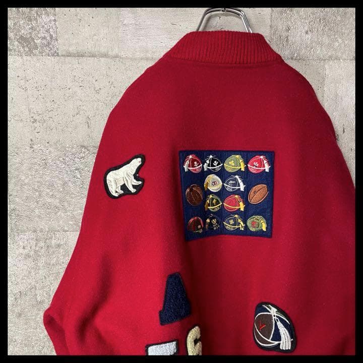 80s 90s 希少 ポールスミス ワッペン 刺繍 スタジャン ビンテージ