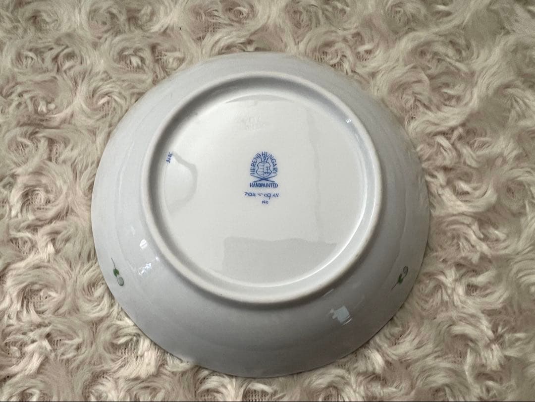 ヘレンド　アポニー・ヒストリック・グリーン　オーバルディッシュ＆ボウルセット