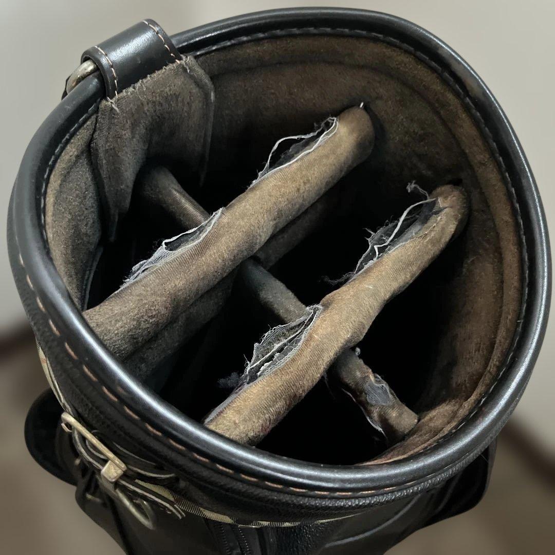 BURBERRY GOLF 黒 レザー キャディバッグ