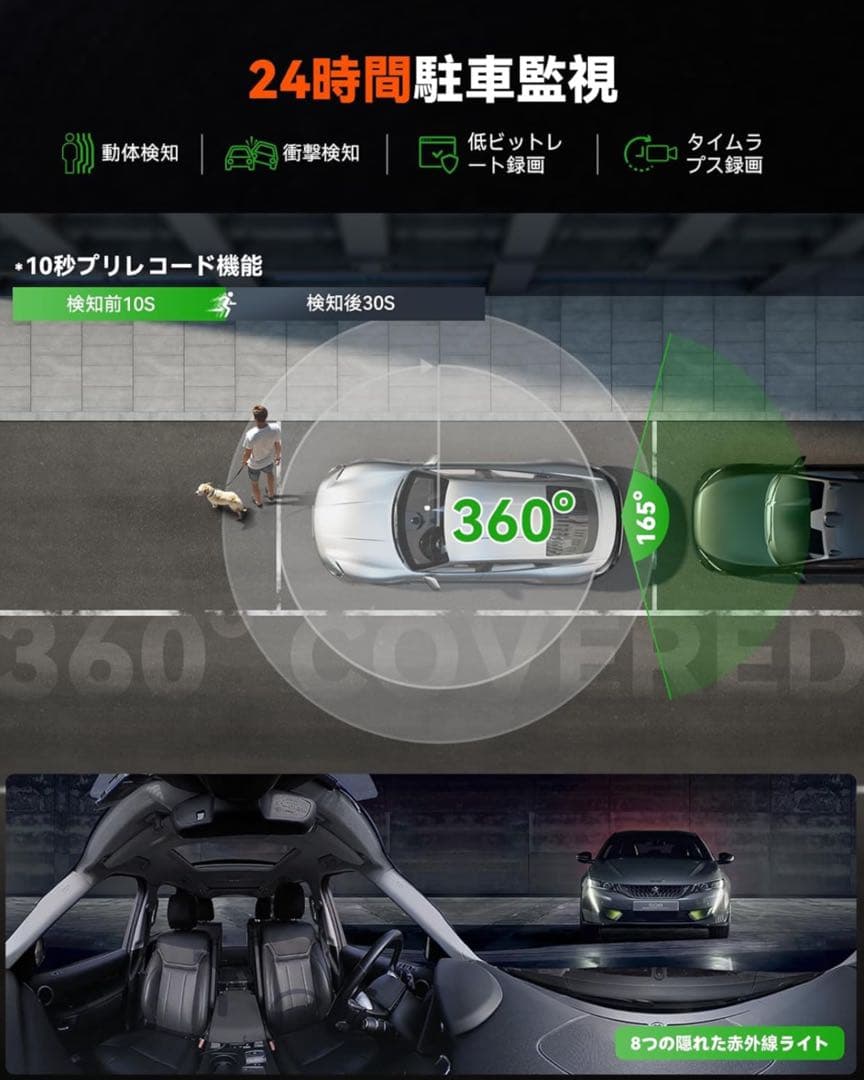 【早い者勝ち】VANTRUE E360 ACE 360度全方位ドライブレコーダー