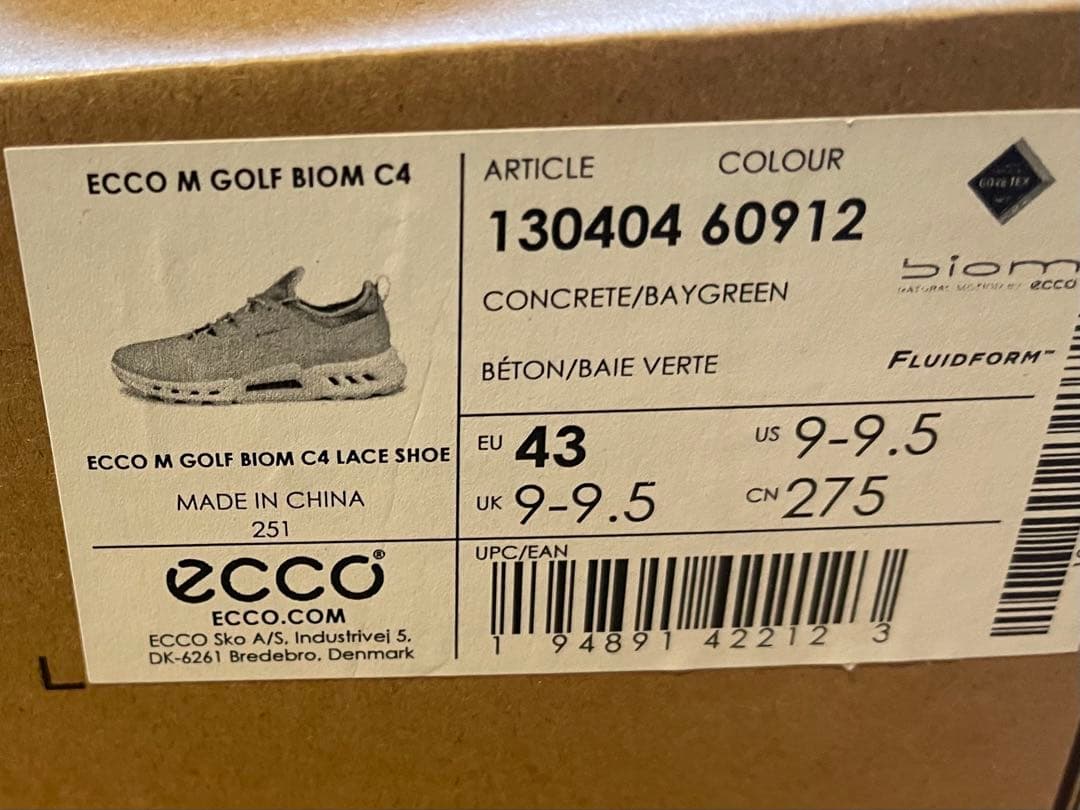 エコー　バイオム C4メンズ防水レースアップゴルフシューズ