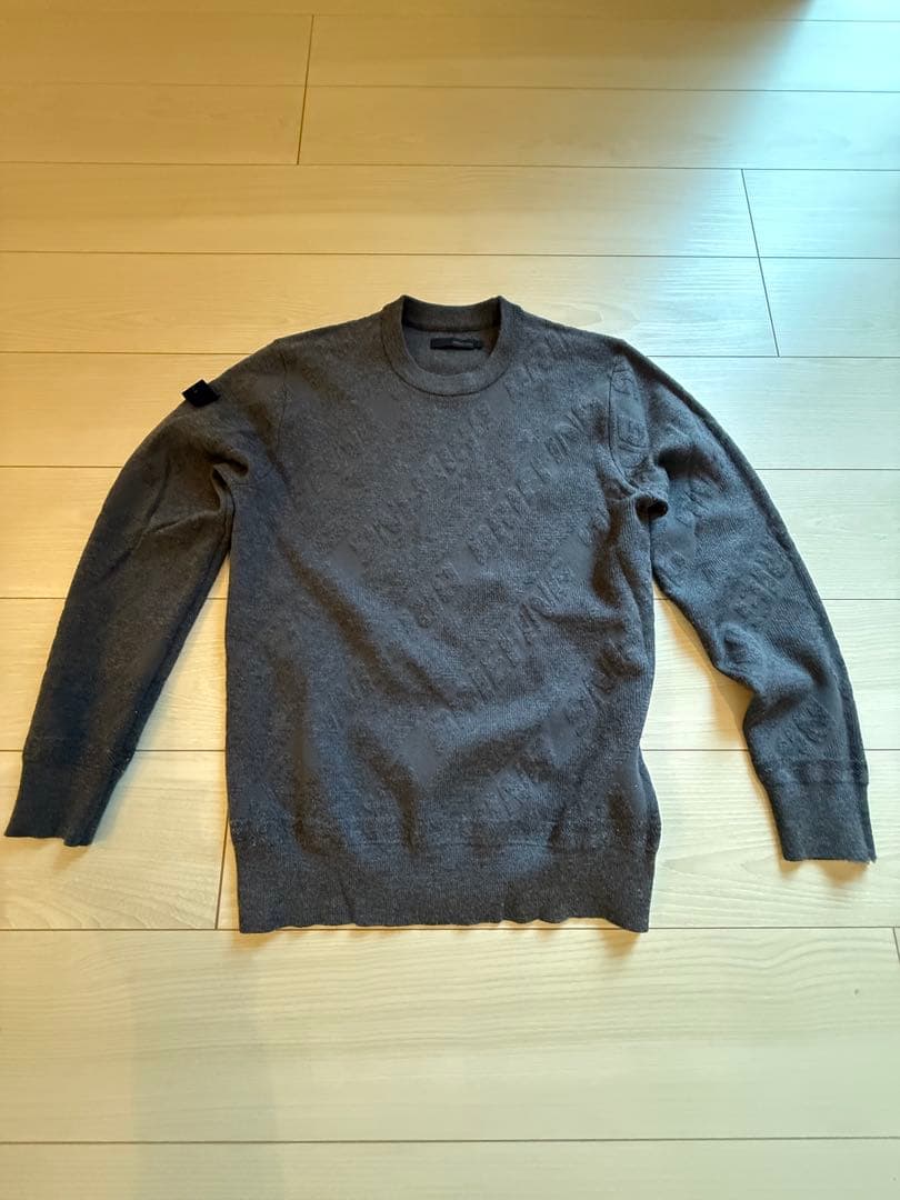 ブリーフィング　クルーネックニット　チャコール