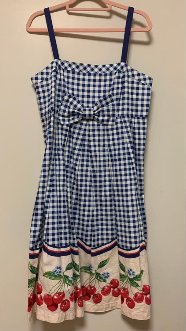 Emily temple cute さくらんぼ柄 ノースリーブワンピース